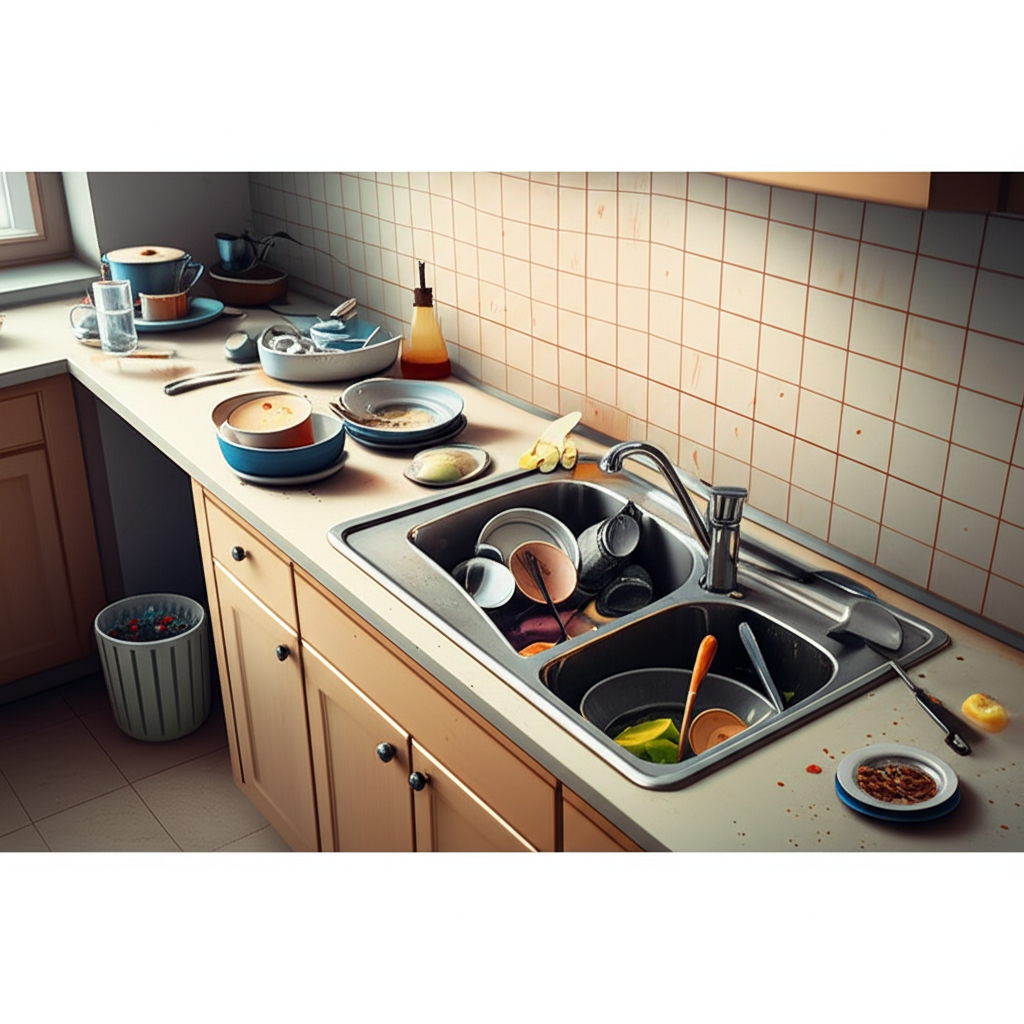 주방 청소 청소 전